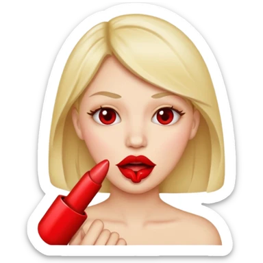 una boca mordiendo un dedo sticker