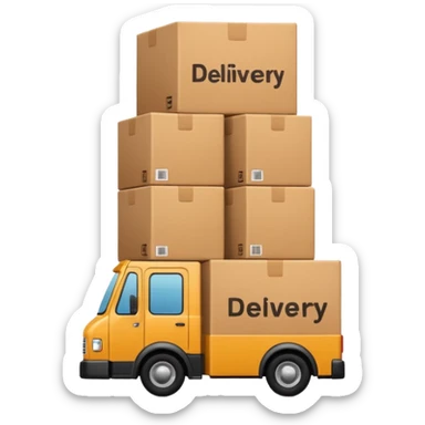 create a realistic emoji showing a express company sticker