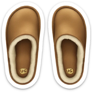 Ugg slippers facing up sticker