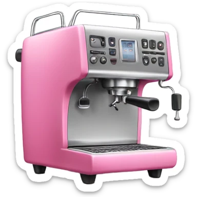 Pink and espresso machine  sticker