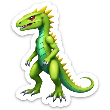  Cool Edgy Shiny Spectrobes-Digimon-Fakemon-Raptor-Reptile full body sticker