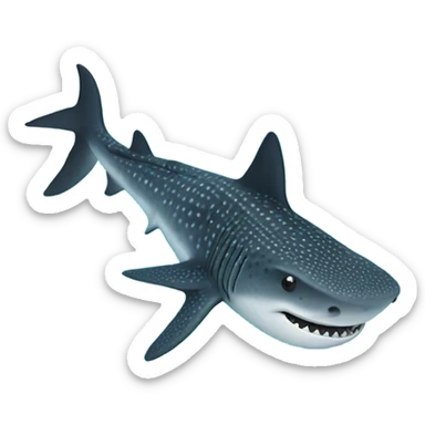 Whale shark from above sticker