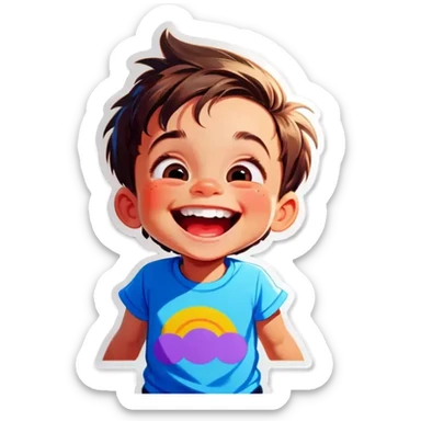 happy kid sticker