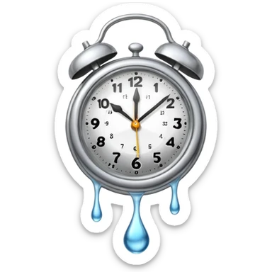melting wonderland clock sticker