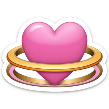 pink hearts saturn  sticker