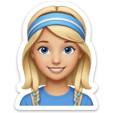 preppy, aesthetic, trendy, tan, blue eyes, teen girl, blonde highlights, sexy sticker