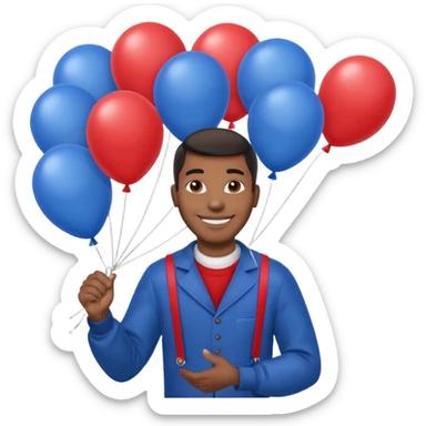 Street Balloon Seller black man  sticker
