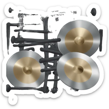 cymbals with hand grips sticker