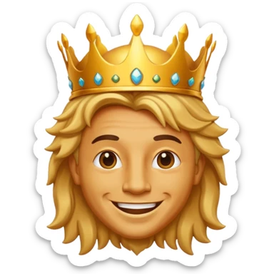 golden king of sun head sticker