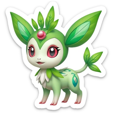 Meloetta-Shaymin-Celebi-Virizion-Pokémon-Fakémon-fusion-hybrid-creature sticker