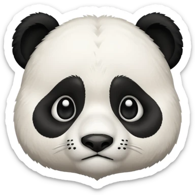 Sad panda with a tear sticker