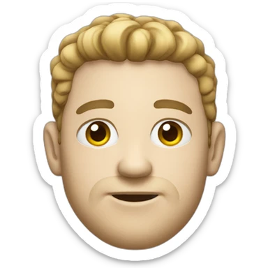 a white man wearing an ugly christmas sweater sticker