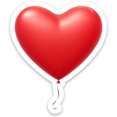 A aerostatic ballon in form of heart  sticker