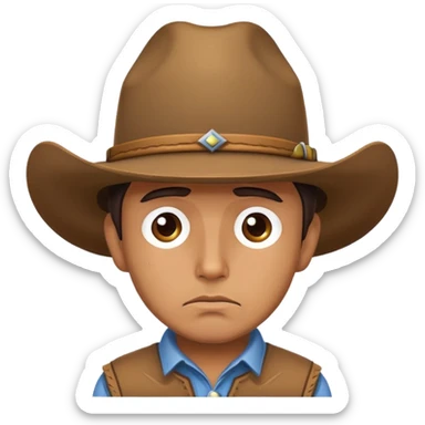 Sad cowboy sticker