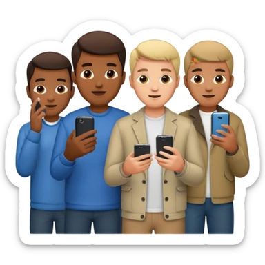 mobile iphone man team sticker