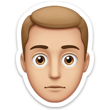 Man with eyes going out sticker