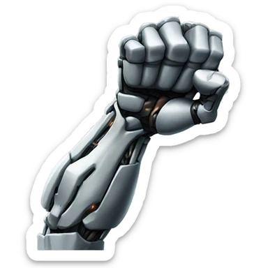 Cyborg arm only flexing bicep sticker