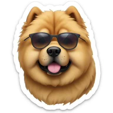 Chow chow with shades sticker