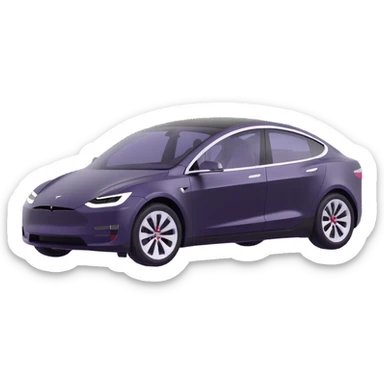 Tesla electric car sticker