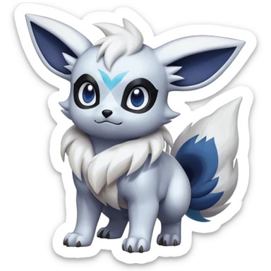 Epic Shiny Cool Cute Kawaii Eevee-Absol-Zorua-Pokemon Full Body sticker
