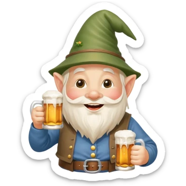 Drunk garden gnome sticker