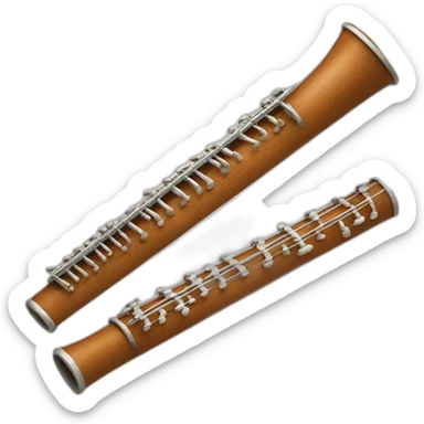 Erlandskian  Terminian spokgdenoo flute Instrument Ethnic sticker