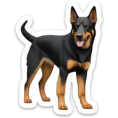 Berger allemand croisé beauceron avec les oreilles qui tombent  sticker