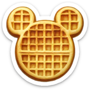 A plate of mickey waffles sticker
