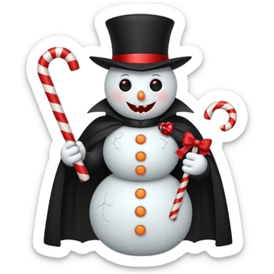 cute vampire snowman sticker