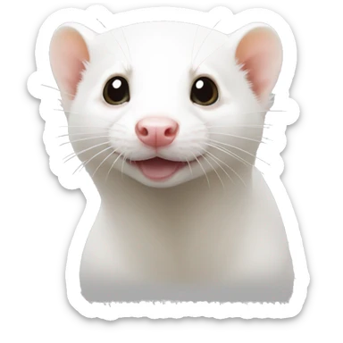 Ios 9.1, albino ferret sticker
