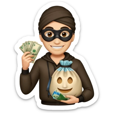 Ladrón de caricatura sticker