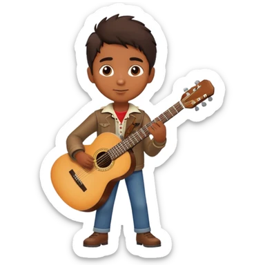 Miguel boy with guitar from Coco sticker
