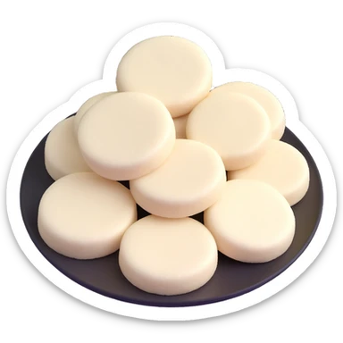 fluffy white idli South Indian rice cake sticker