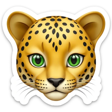 A high-resolution photo-realistic digital illustration of a young jaguar, chest upward A high-resolution, photo-realistic digital illustration of a majestic young jaguar sticker