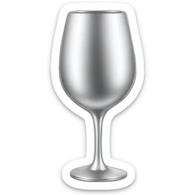 A reflective, crinkled silver or foil hides a wine glass shape, like a stemmed wine glass sticker