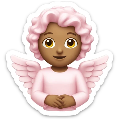 pastel pink angel statue sticker