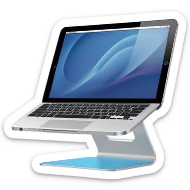 laptop stand white sticker