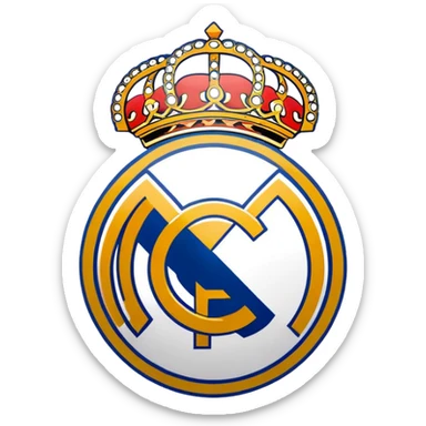 Real Madrid club logo emoji style with transparent background sticker