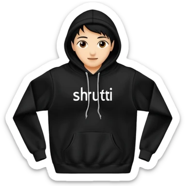 Hoodie with shruti written on it sticker