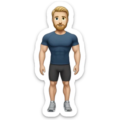 Classic workout clothes for white faceless men sticker