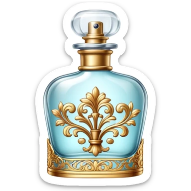 elegant perfume bottle with spray sticker