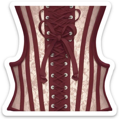 burgundy lace corset sticker