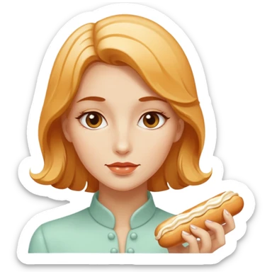 Female and Butterscotch éclair combined  sticker