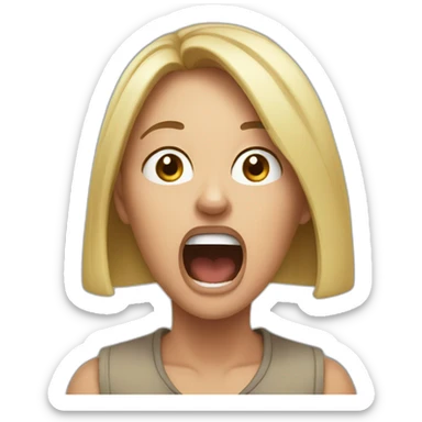 karen yelling mad sticker