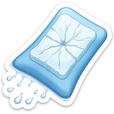 Ice pack on injured tendon sticker