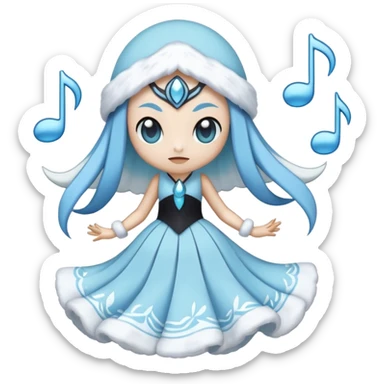 Meloetta-Amaura-Pokémon-Fakémon-fusion-hybrid-creature sticker