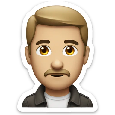 a man giving a suspicious side eye look sticker