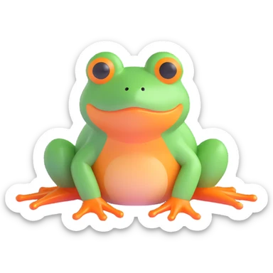 green frog sticker