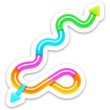 Neon Vibrant Pulsating Trail-glowing Chromatic sticker