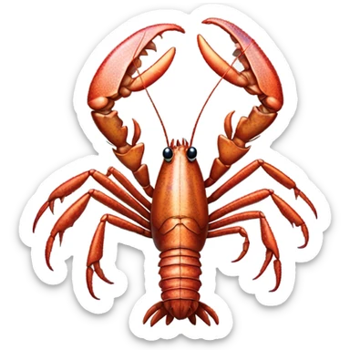 a alien male lobster full body sticker